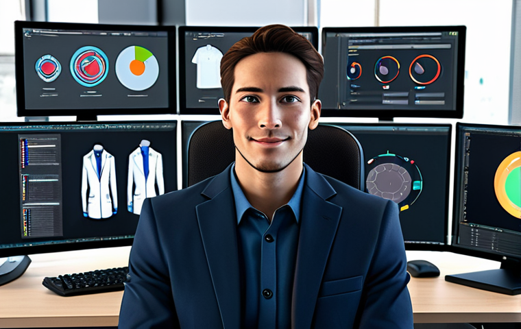 Confident Character Designer**

"A professional character designer, fully clothed in modest business attire, sitting at a modern workstation with multiple monitors displaying character design software, well-lit office environment, perfect anatomy, natural pose, safe for work, appropriate content, family-friendly, showcasing a diverse portfolio of character art in the background, high detail, professional quality."

**