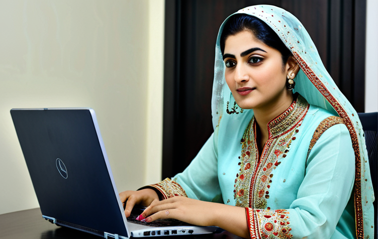 **

"A professional Pakistani woman, fully clothed in a beautifully embroidered shalwar kameez, working on a laptop in a modern office setting in Karachi, Pakistan. The scene should evoke a sense of competence and cultural pride. Safe for work, appropriate attire, professional environment, perfect anatomy, natural pose, high quality, family-friendly."

**