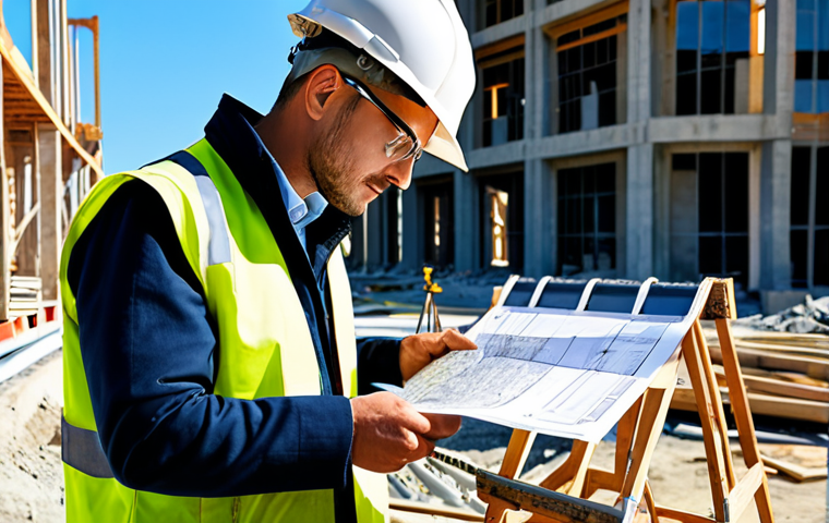 **Prompt:** A professional architect in modest attire, reviewing blueprints on a sunny construction site, fully clothed, safe for work, perfect anatomy, natural pose, professional photography.
