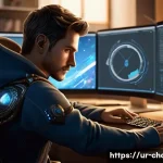 캐릭터디자인 자격증 취득 후 진로 선택 방법 - **A highly focused male character designer, in his late 20s with short, neatly styled hair, dressed ...