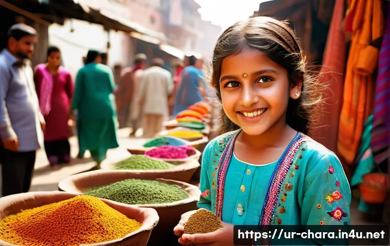 캐릭터디자인 관련 온라인 교육 플랫폼 - **Prompt:** "A cheerful young girl, around 7 years old, wearing a colorful shalwar kameez with intri...