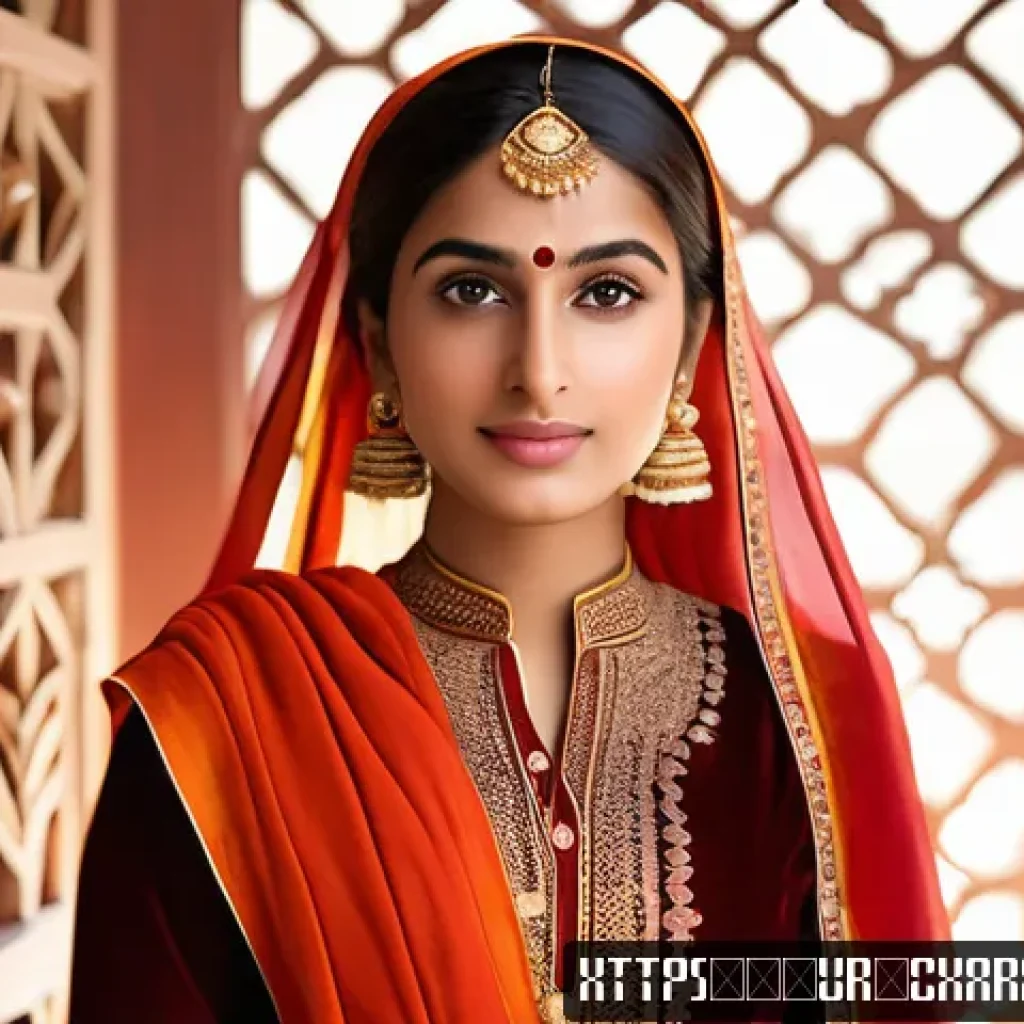 캐릭터디자인 자격증 필기 시험 준비 전략 - A unique character design of a young South Asian woman in her early 20s, wearing modest traditional ...